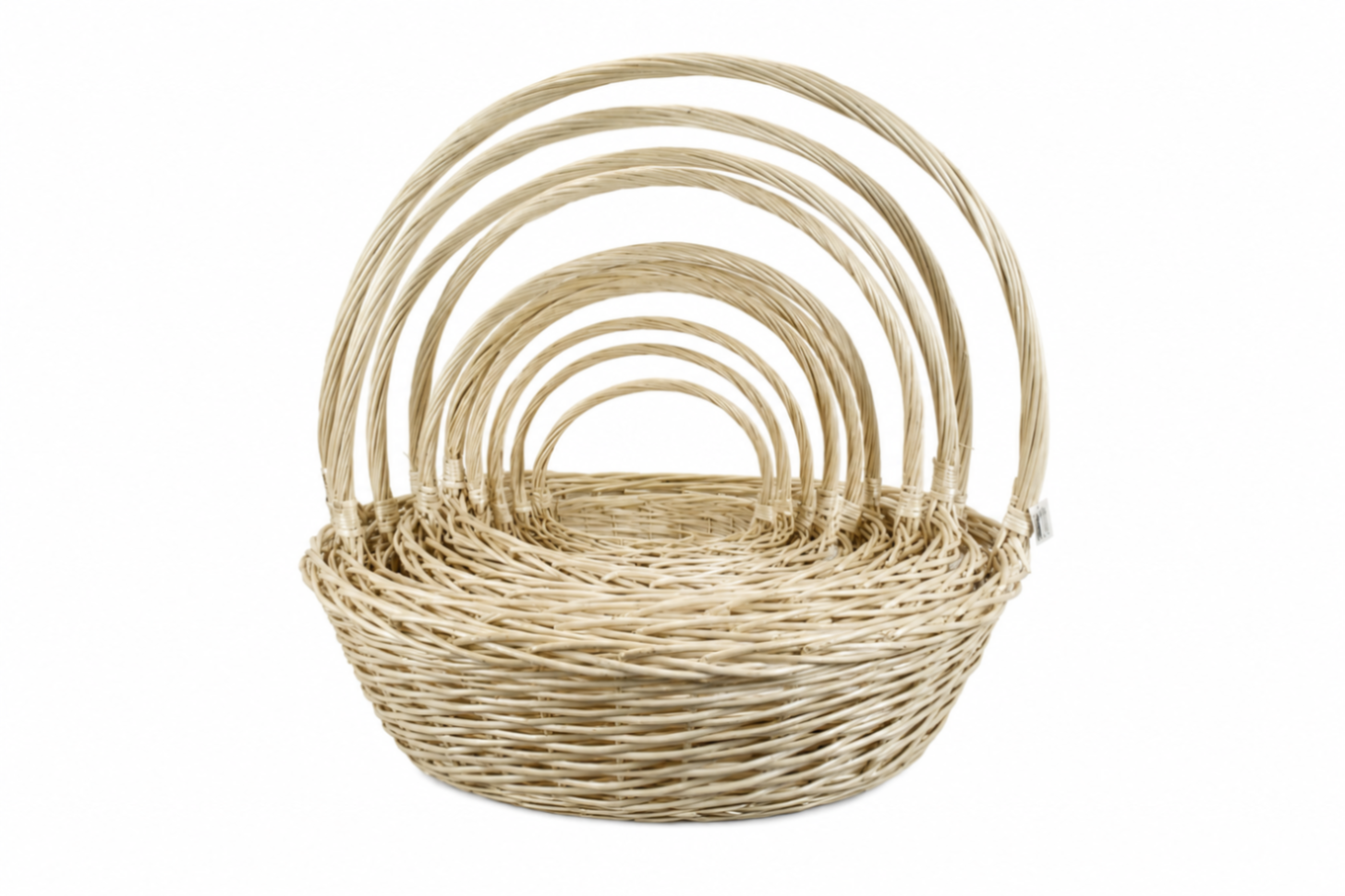 Willow baskets Oval, 10pcs, 27x19xH25, 31x25xH29, 37x30xH36, 43x38xH42, 50x44xH48, 56x50xH54, 63x56x