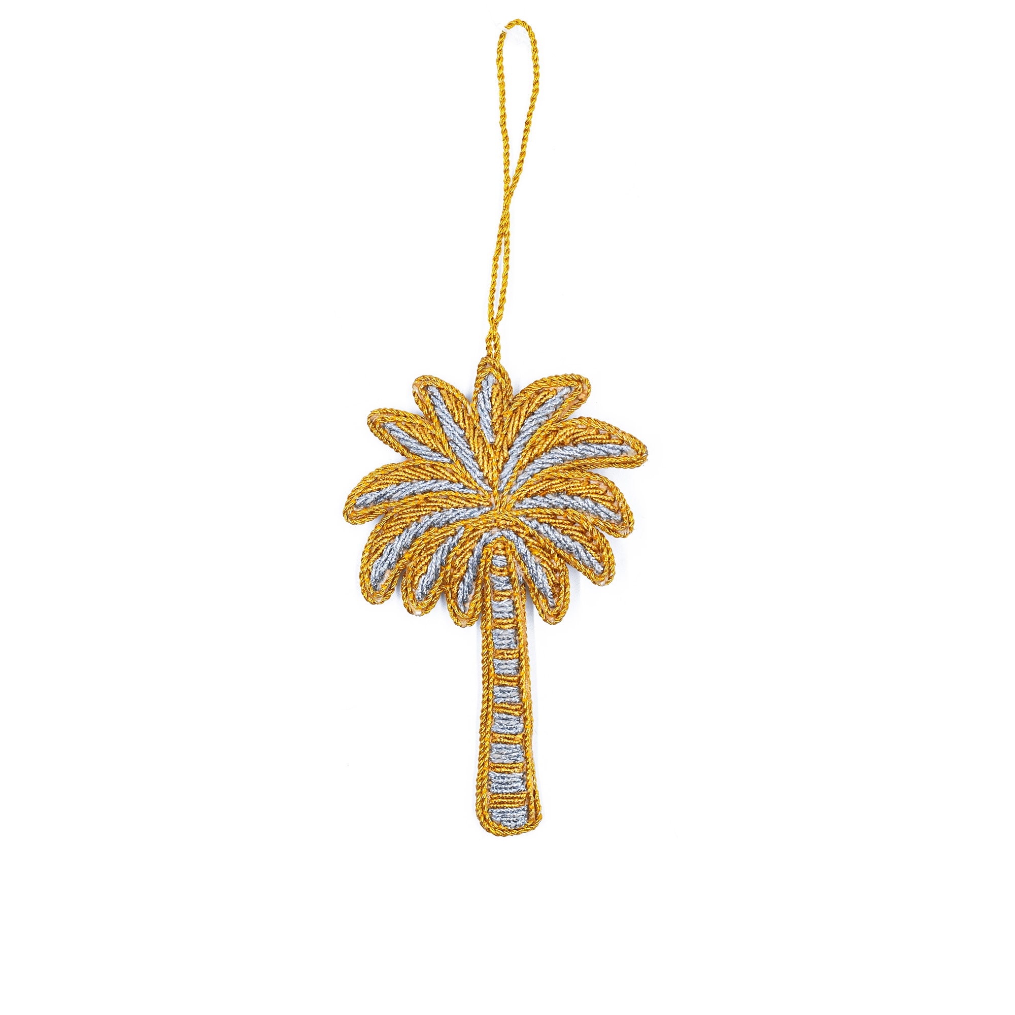 Fabric christmas decoration Palm, Gold