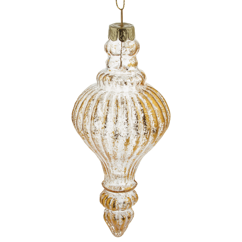 Glass christmas decoration, Gold