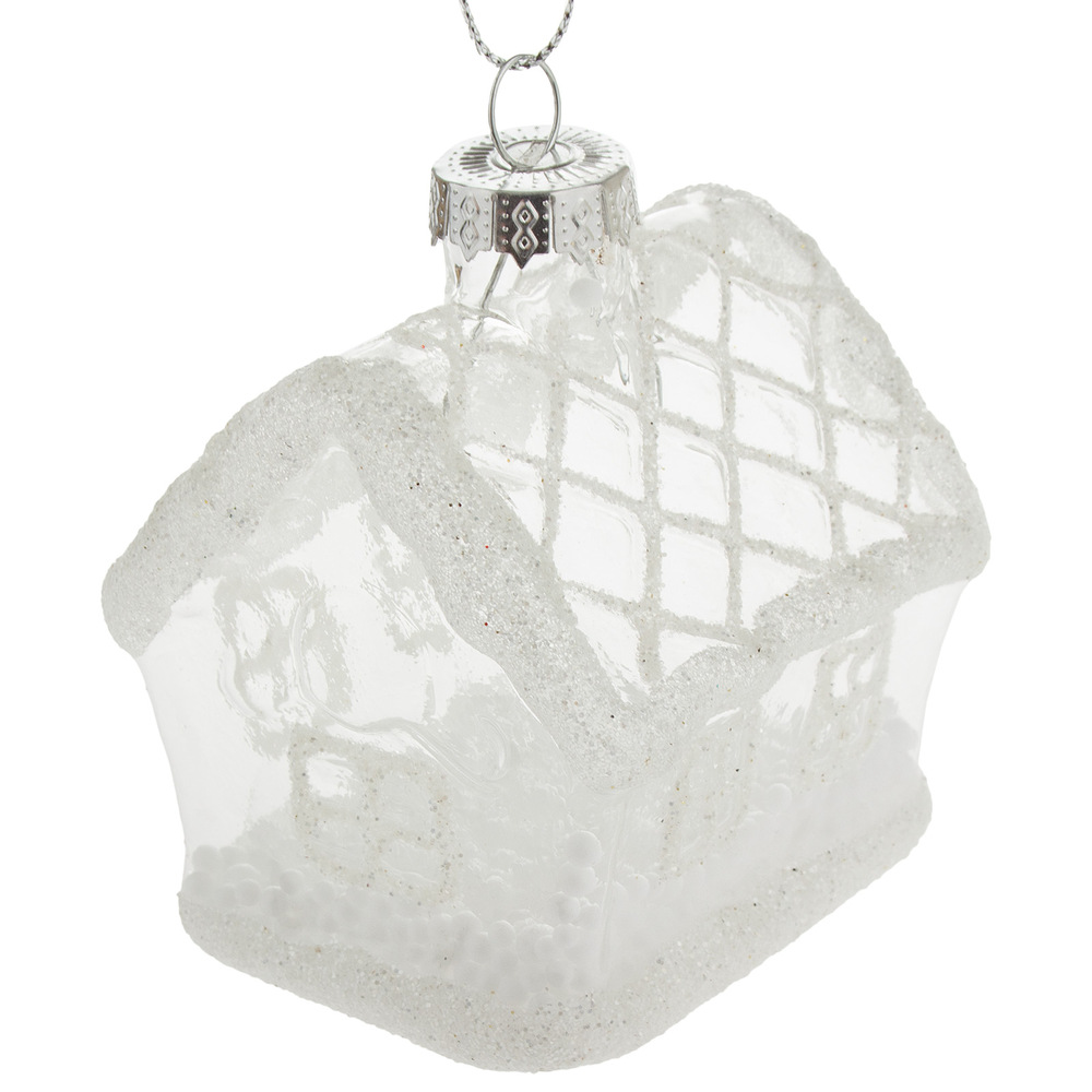 Christamas tree decoration house Glass, White