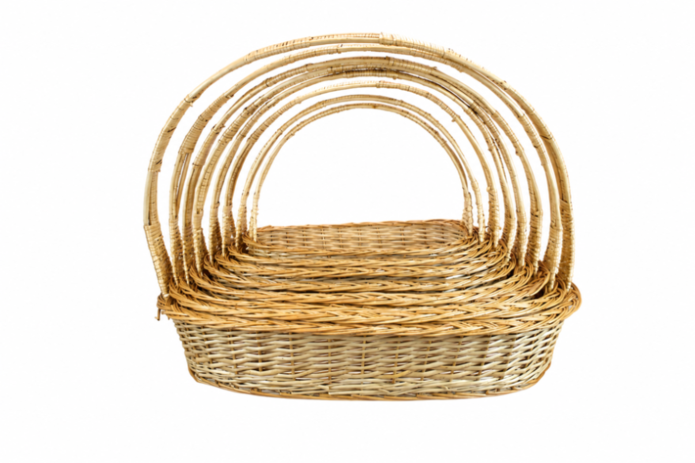 Willow baskets 100X56XH76, 94X50XH71, 89X45XH66, 84X40X61, 79X36XH56, 74X32XH51, 69X28XH46, 65X24X41