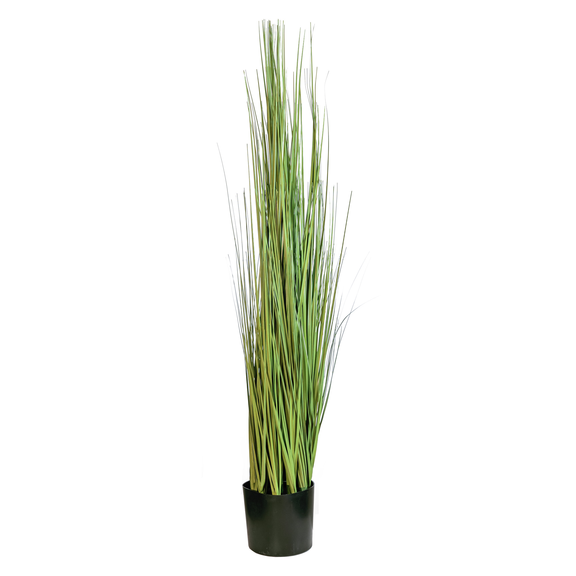 Artificial grass in pot