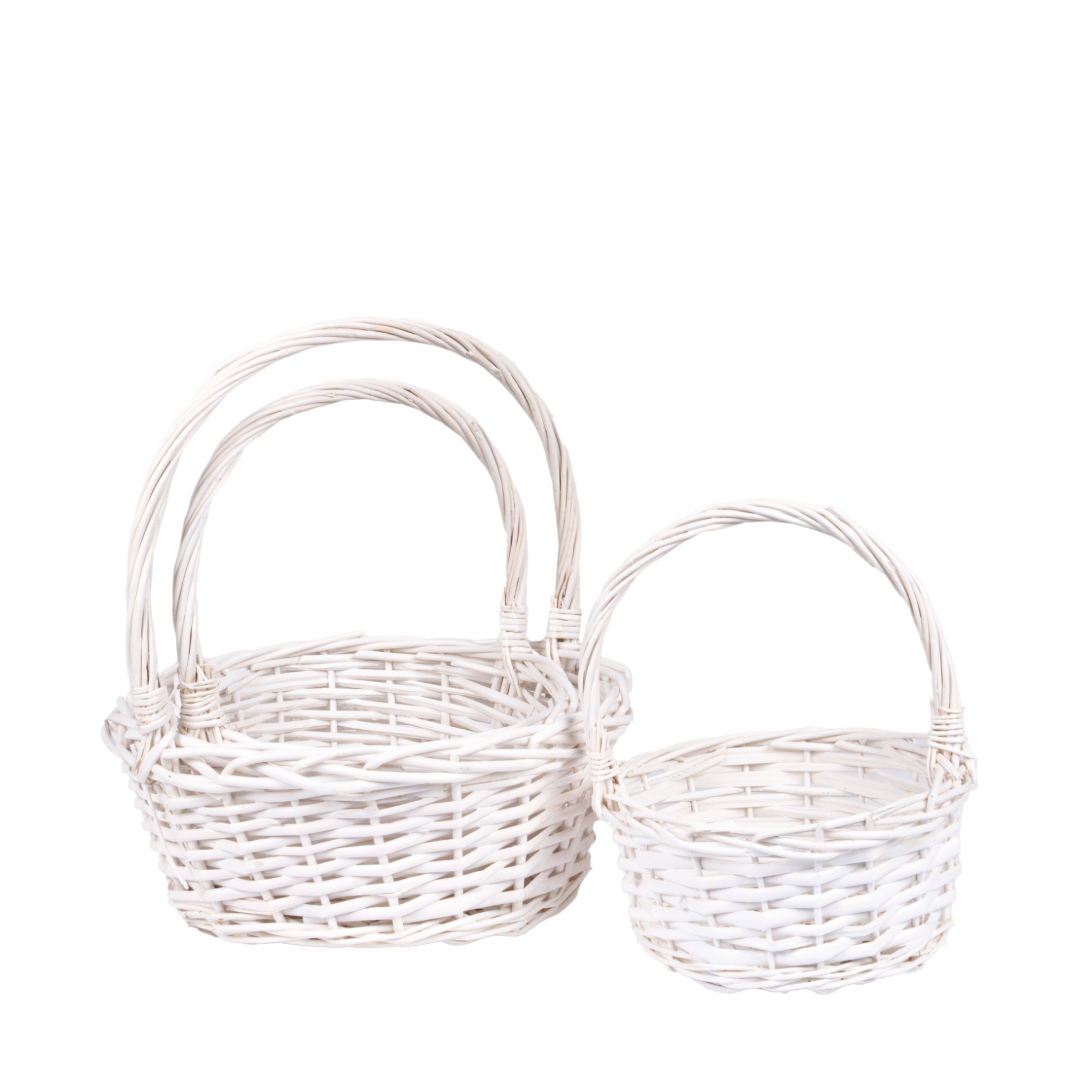 Willow baskets 35xH12, 29xH11, 23xH10cm 3pcs