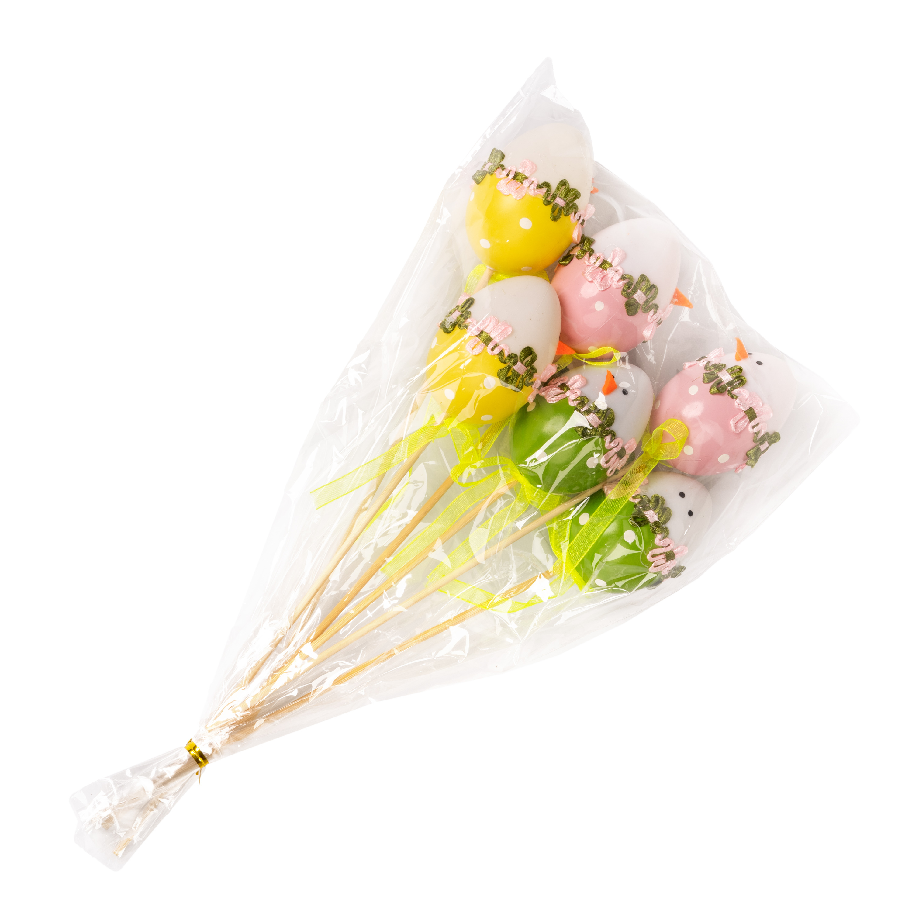 Easter decoration Egg on stick,6pcs