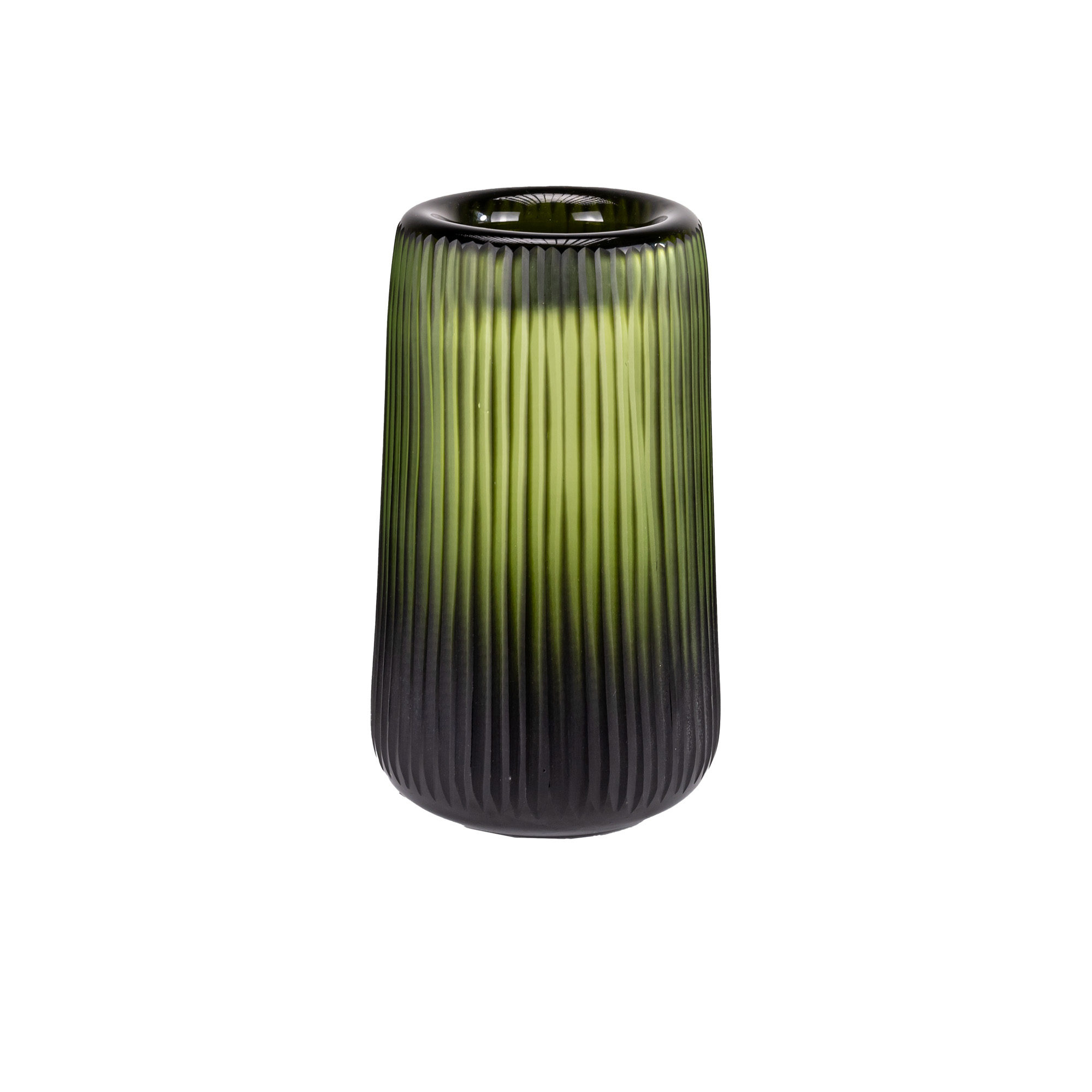 Glass Vase Matt ribbed