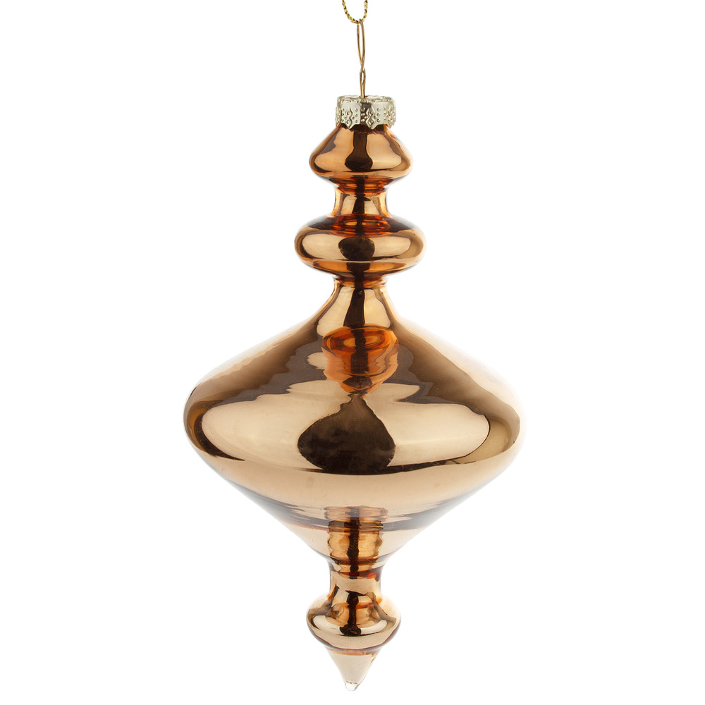 Glass christmas decoration, Brown