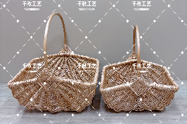 Willow baskets, 2pcs, 34x26xH33, 28x20xH28cm
