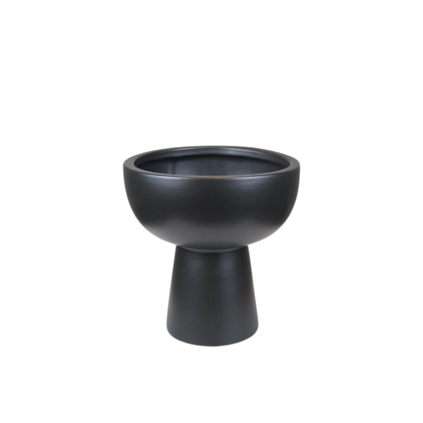 Ceramic pot on stem