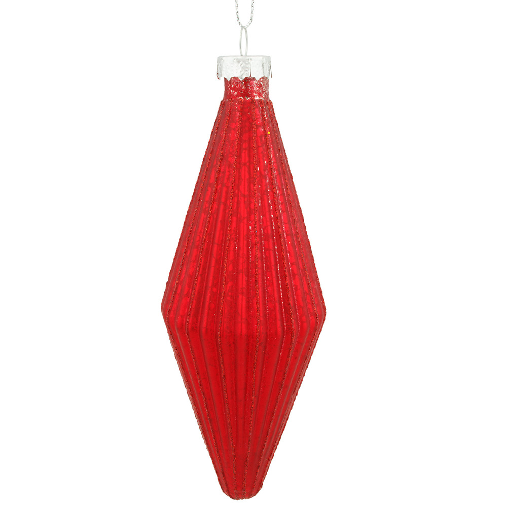 Glass christmas Icicle, Red