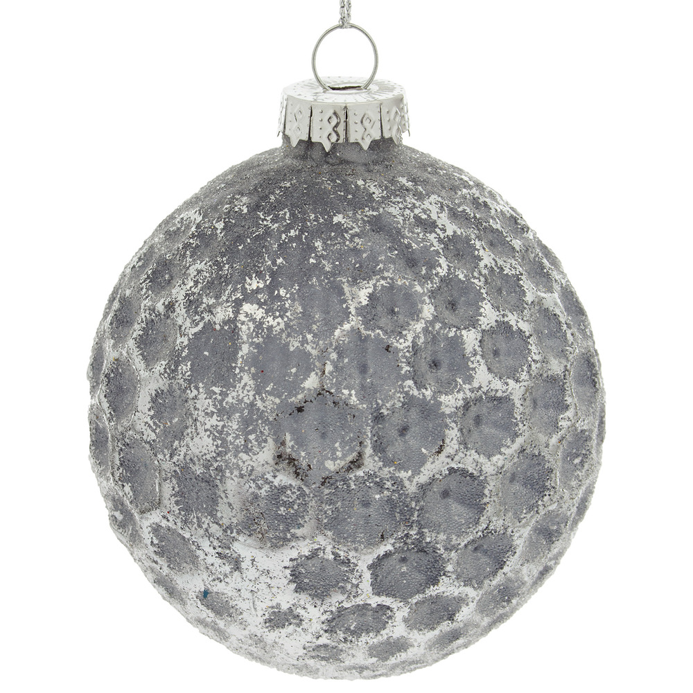 Christamas tree decoration Ball Glass, Grey