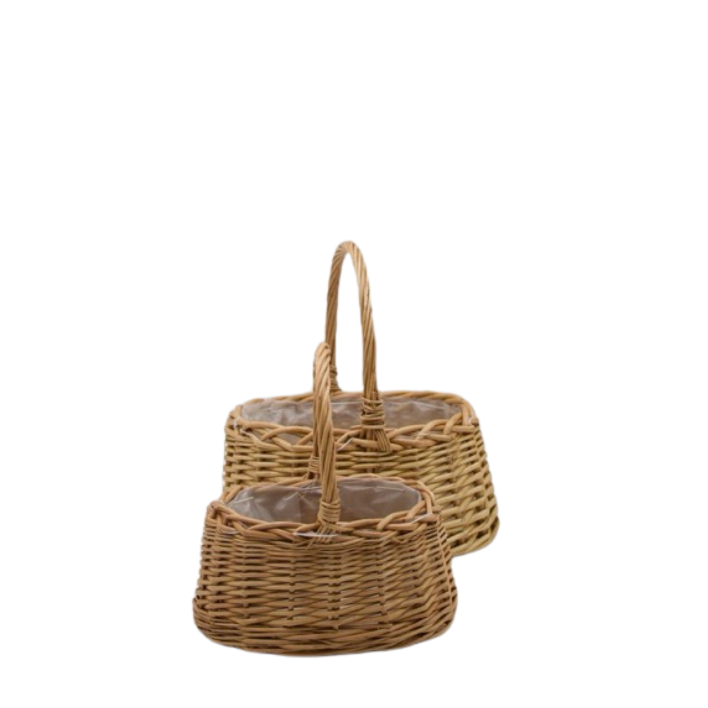 Willow baskets 18x 10x H24 cm, 25x 18x H30 cm