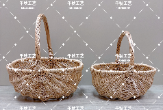 Willow baskets, 2pcs, 32x24xH30, 27x19xH24cm