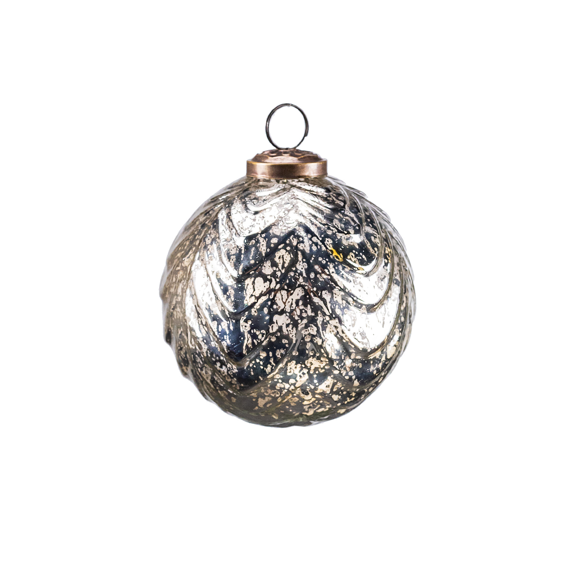 Glass christmas Ball, Silver