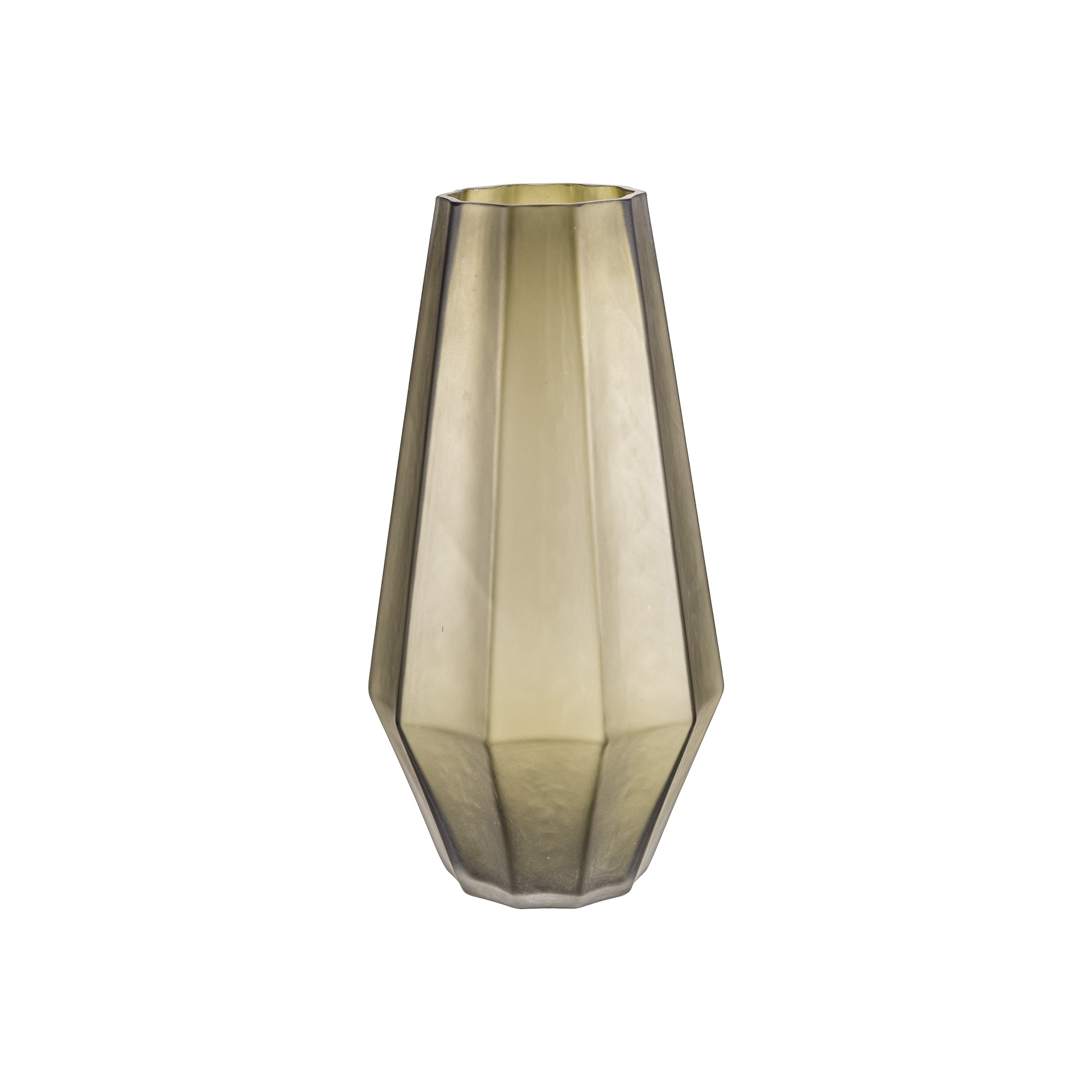 Glass Vase Matt faceted