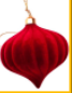 Velvet Christmas decoration, 12 pcs