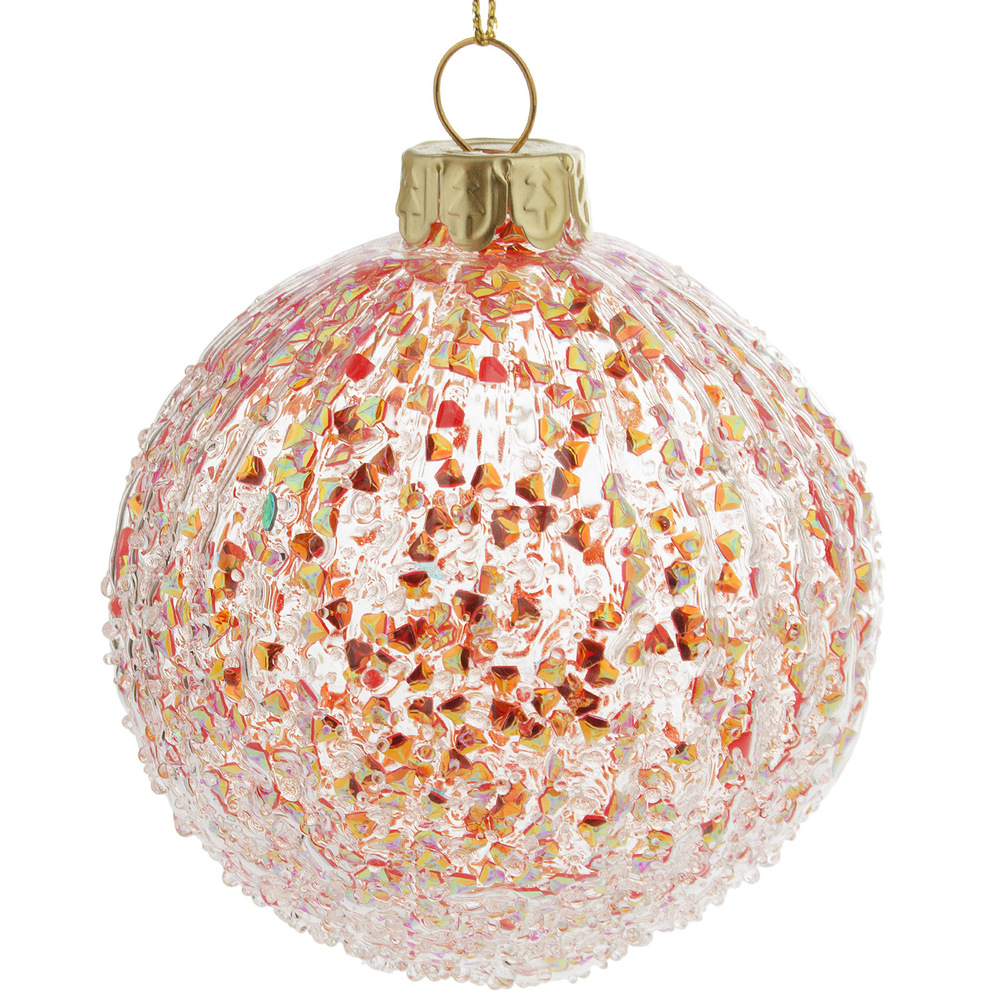 Glass christmas Ball, Orange