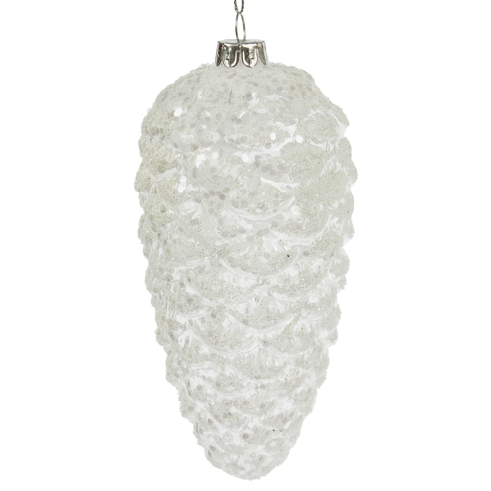 Christmas tree decoration Pine Glass White