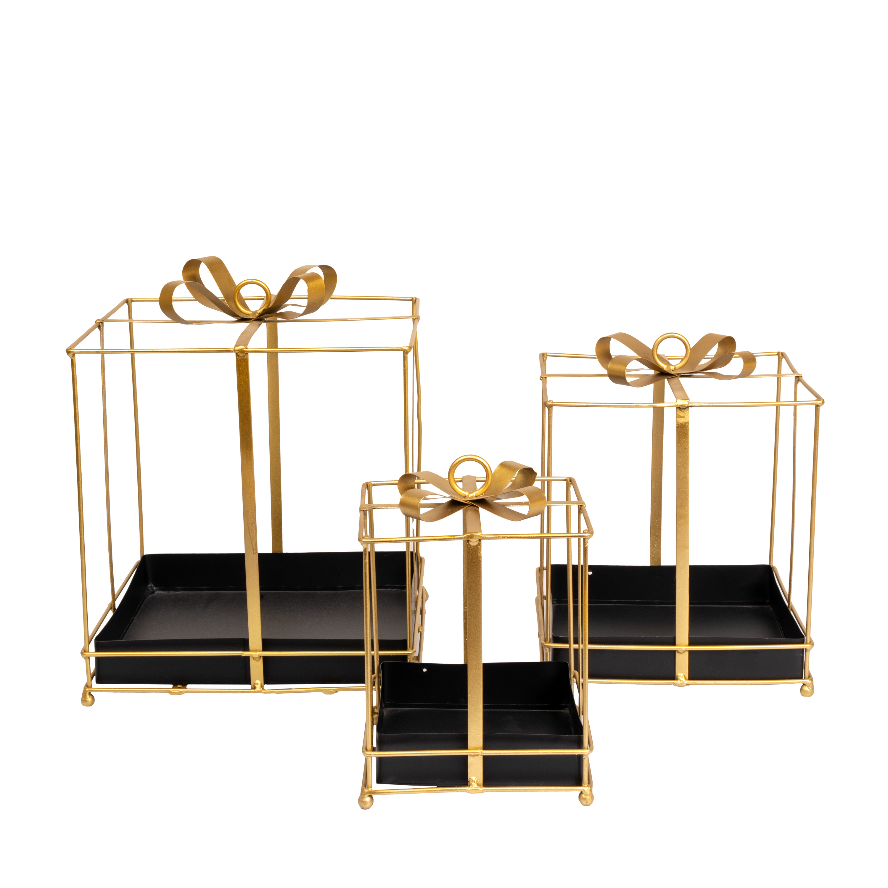 Metal cage Gift 28xH31cm, 23xH26cm, 17xH22cm,3pcs