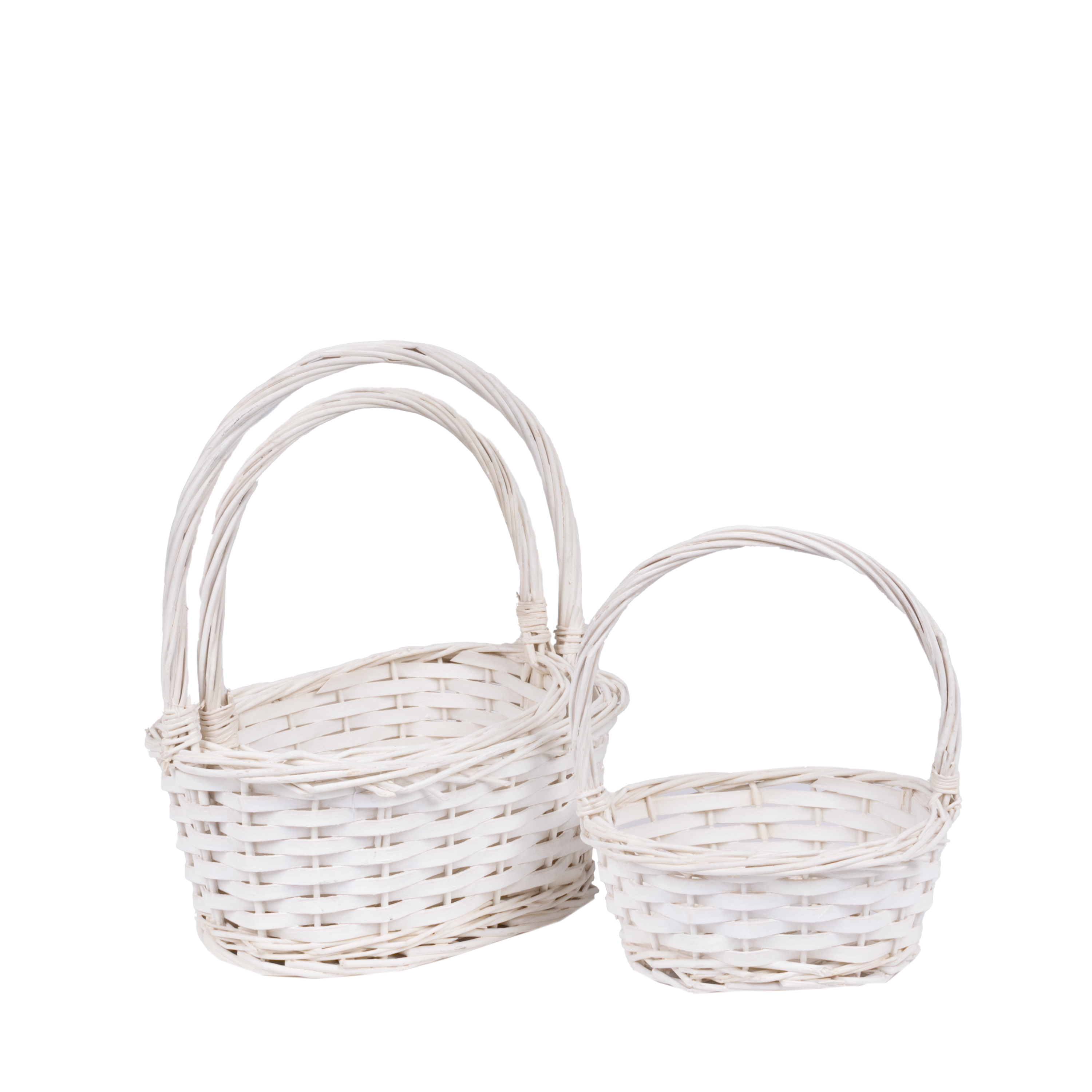 Willow baskets 27x20xH11, 23x16xH9, 19x13xH8cm 3pcs