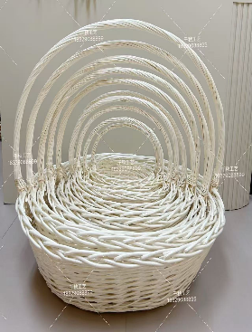 Willow baskets Oval, 10pcs, 27x19xH25, 31x25xH29, 37x30xH36, 43x38xH42, 50x44xH48, 56x50xH54, 63x56x