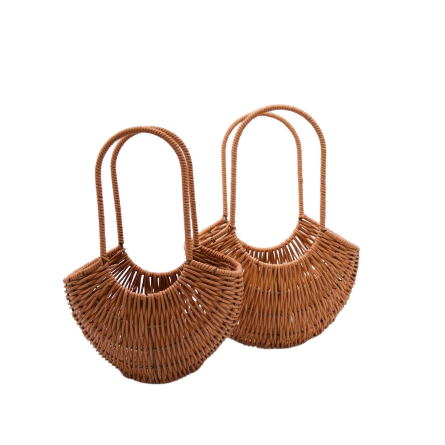 Willow baskets 27x13x H35 cm, 31x 14x H32 cm, 2 pcs