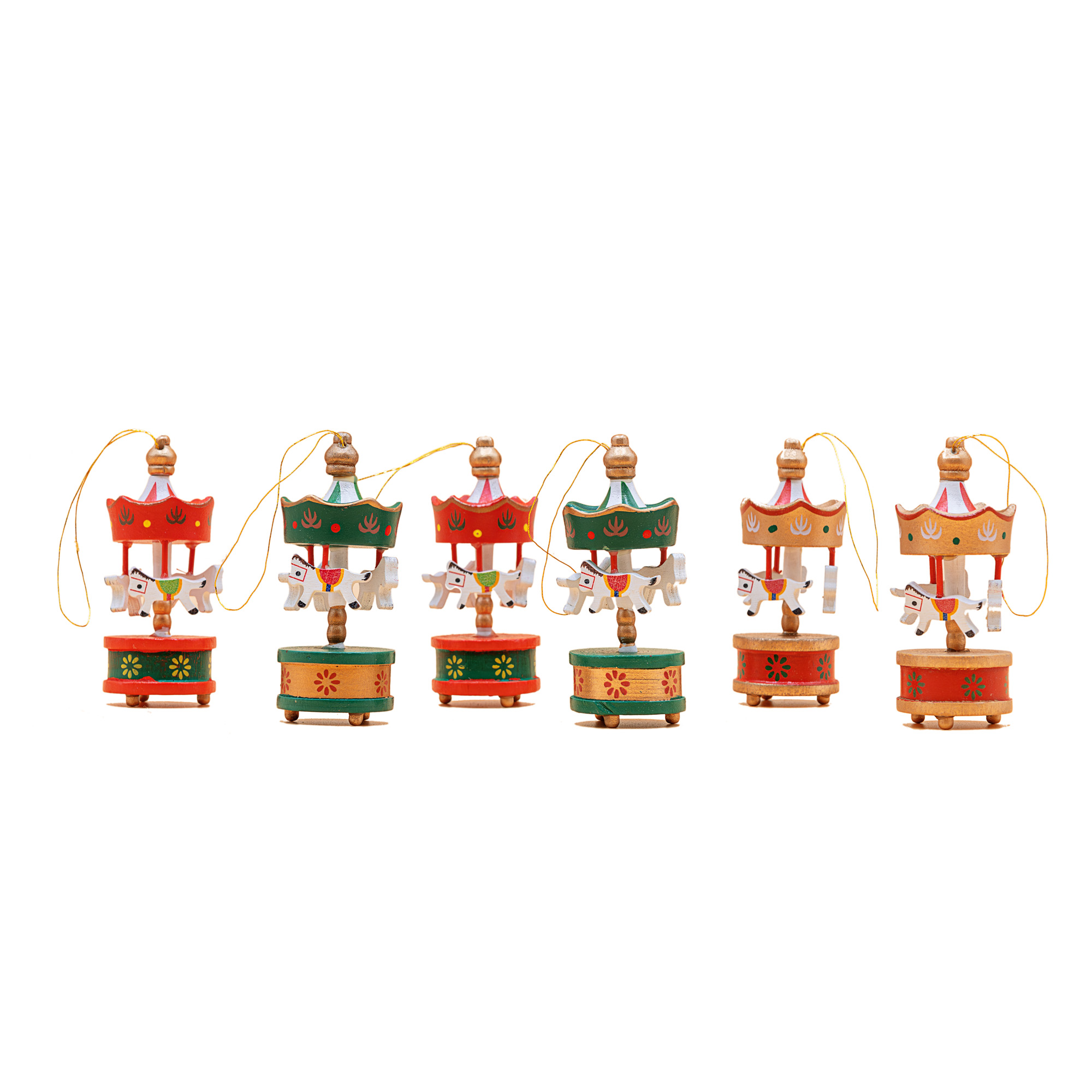 Chrisrtmas tree decoration carousel, 6pcs