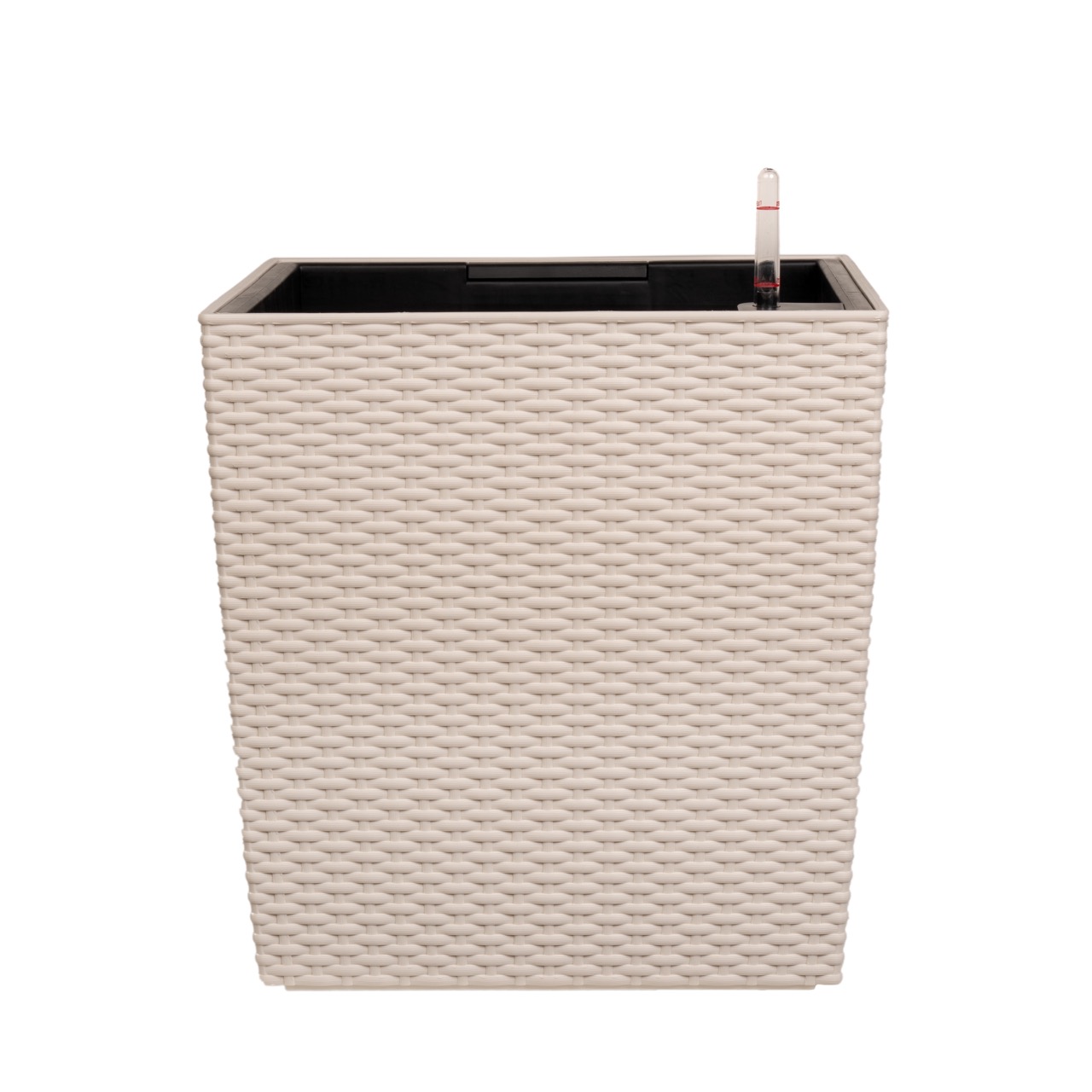 Self Watering system plant pot PLANTA VITA "Cube Twist white"