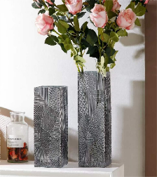 Glass vase Pattern Square