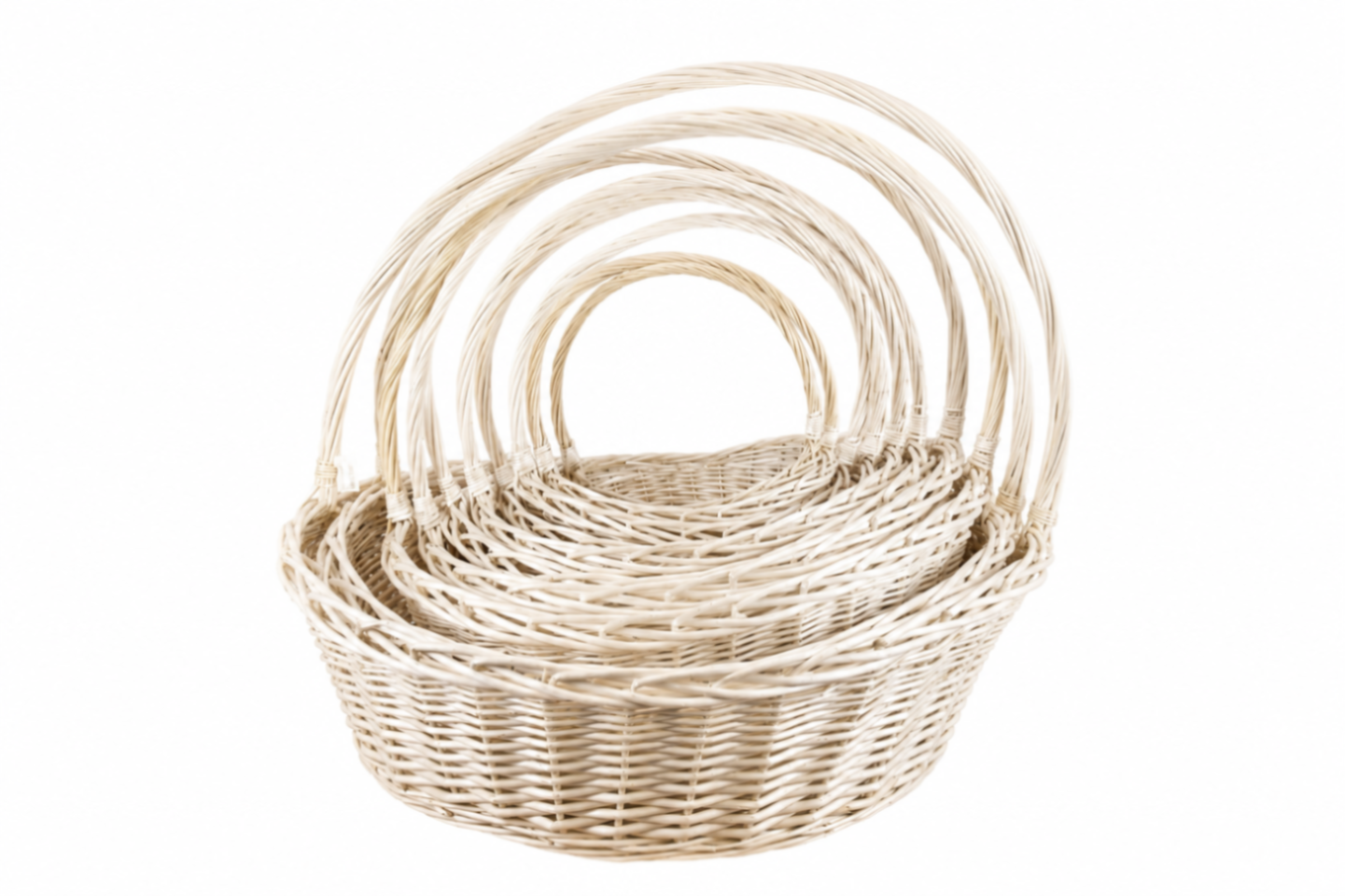 Willow baskets 93X82XH79, 85X75XH73, 76X66X68, 69X59XH64, 62X52XH58, 59X45XH51, 51X41XH46, 44X34XH41