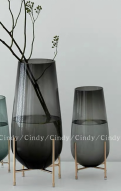 Glass vase with stand