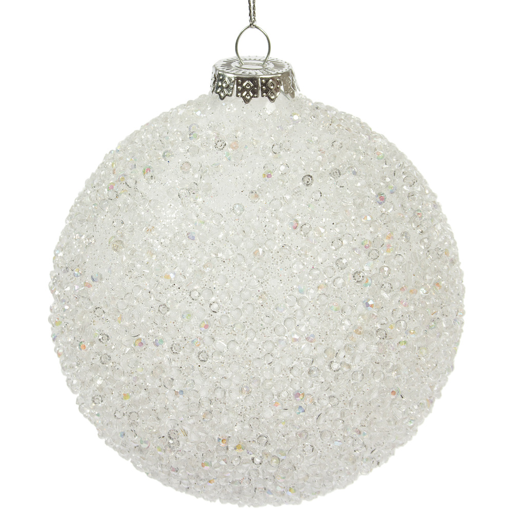 Glass christmas Ball White