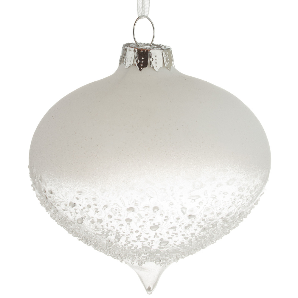 Christamas tree decoration shiny Glass, Silver