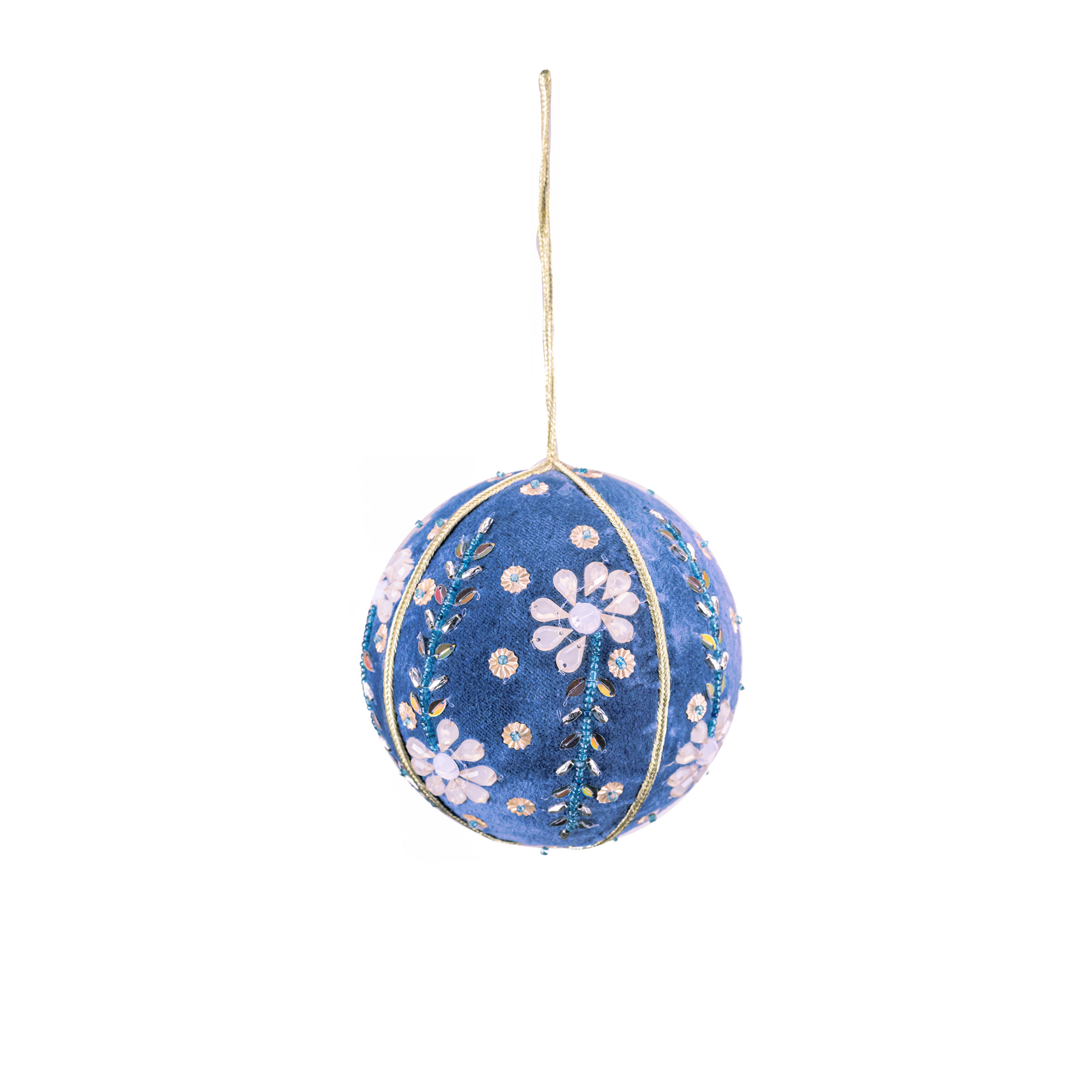 Velvet christmas Ball , Blue