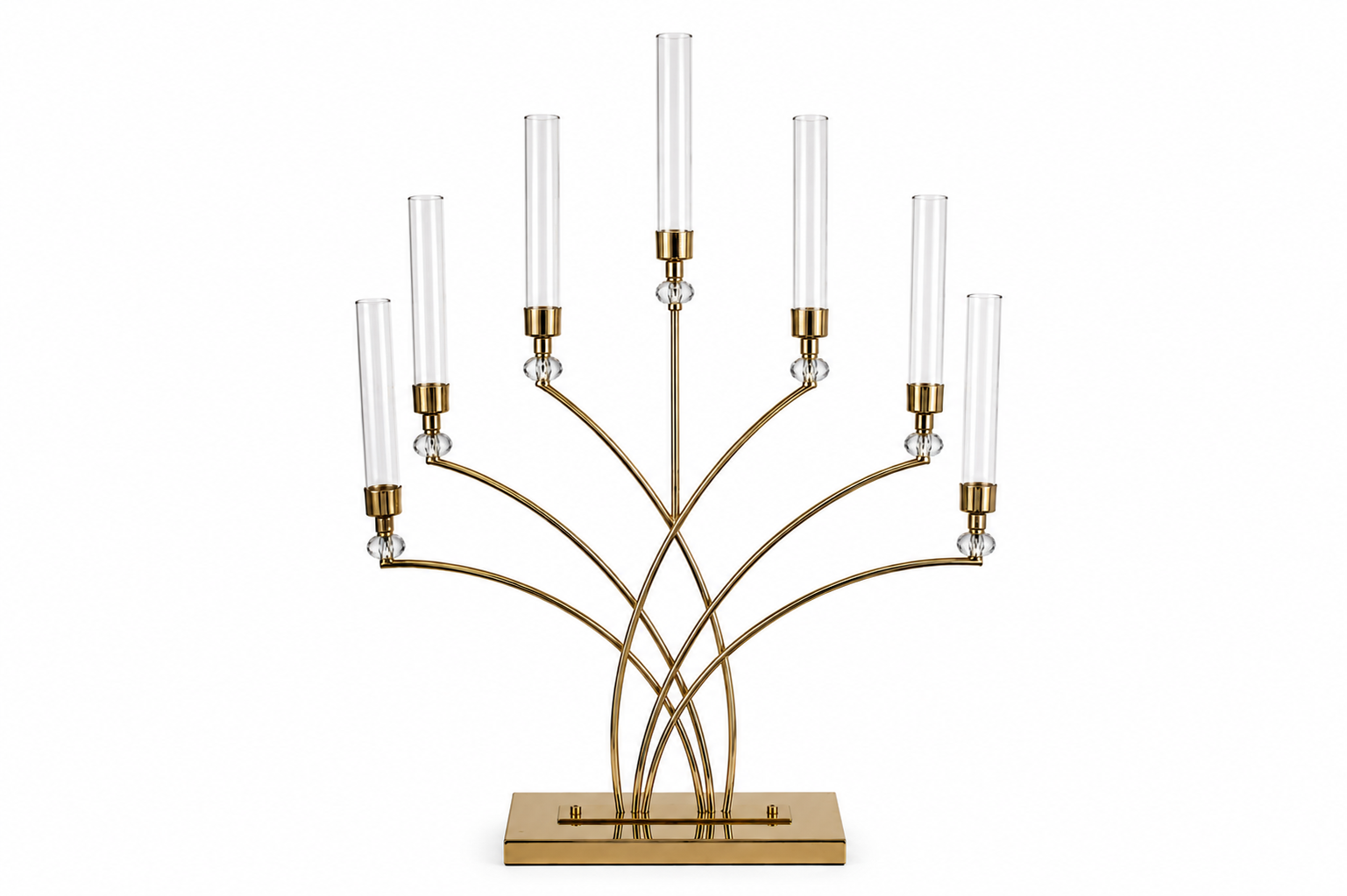 Metal candleholder for 7 candles