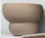 Ceramic pot knobby leggy