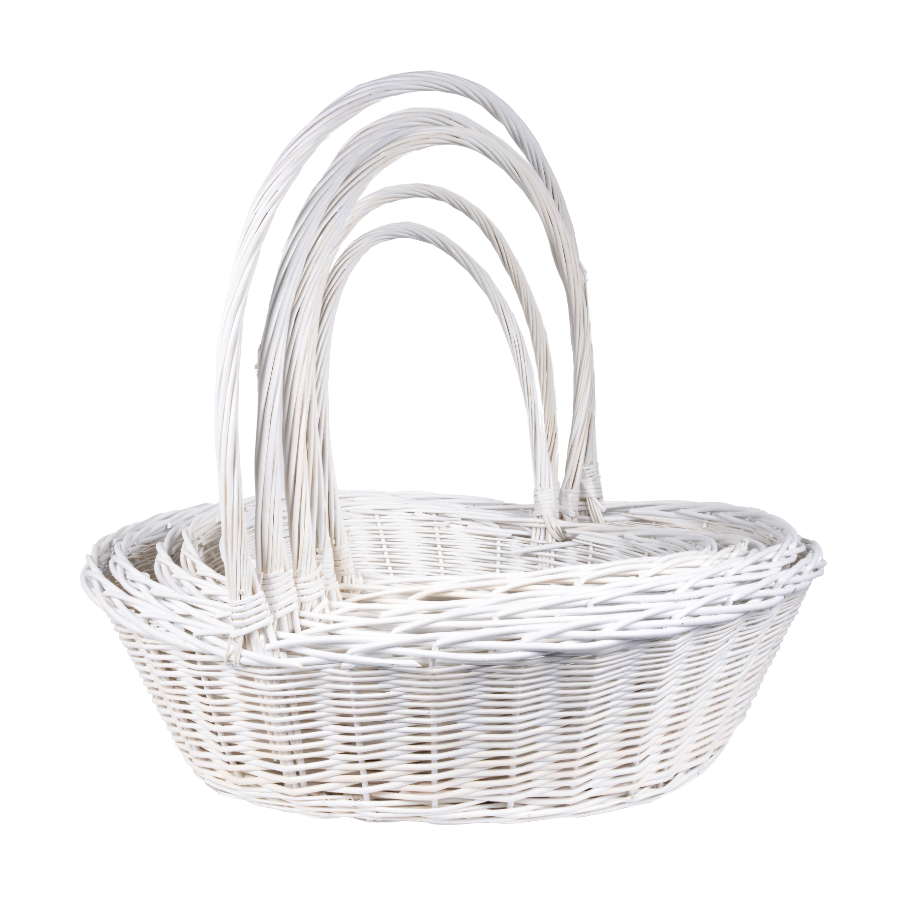 Willow baskets 7pcs, 100x85xH30, 92x77xH28, 84x69xH26, 76x62xH53, 69x55xH22, 62x48xH20, 55x42xH18