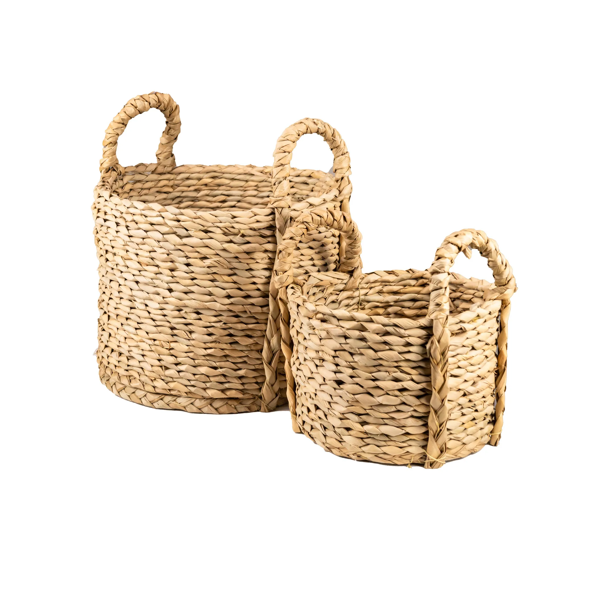 Seagrass baskets D27xH22,D20xH14cm 2pcs