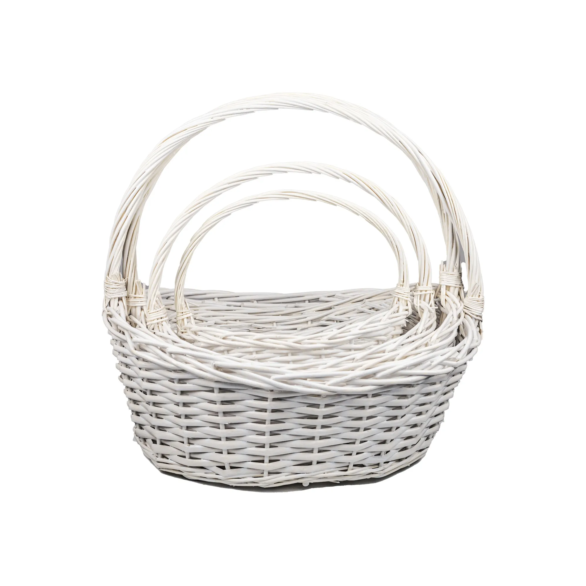 Willow basket 48×37×17H, 41×32x14H, 35x25x12H, 30x20x11H 4 pcs