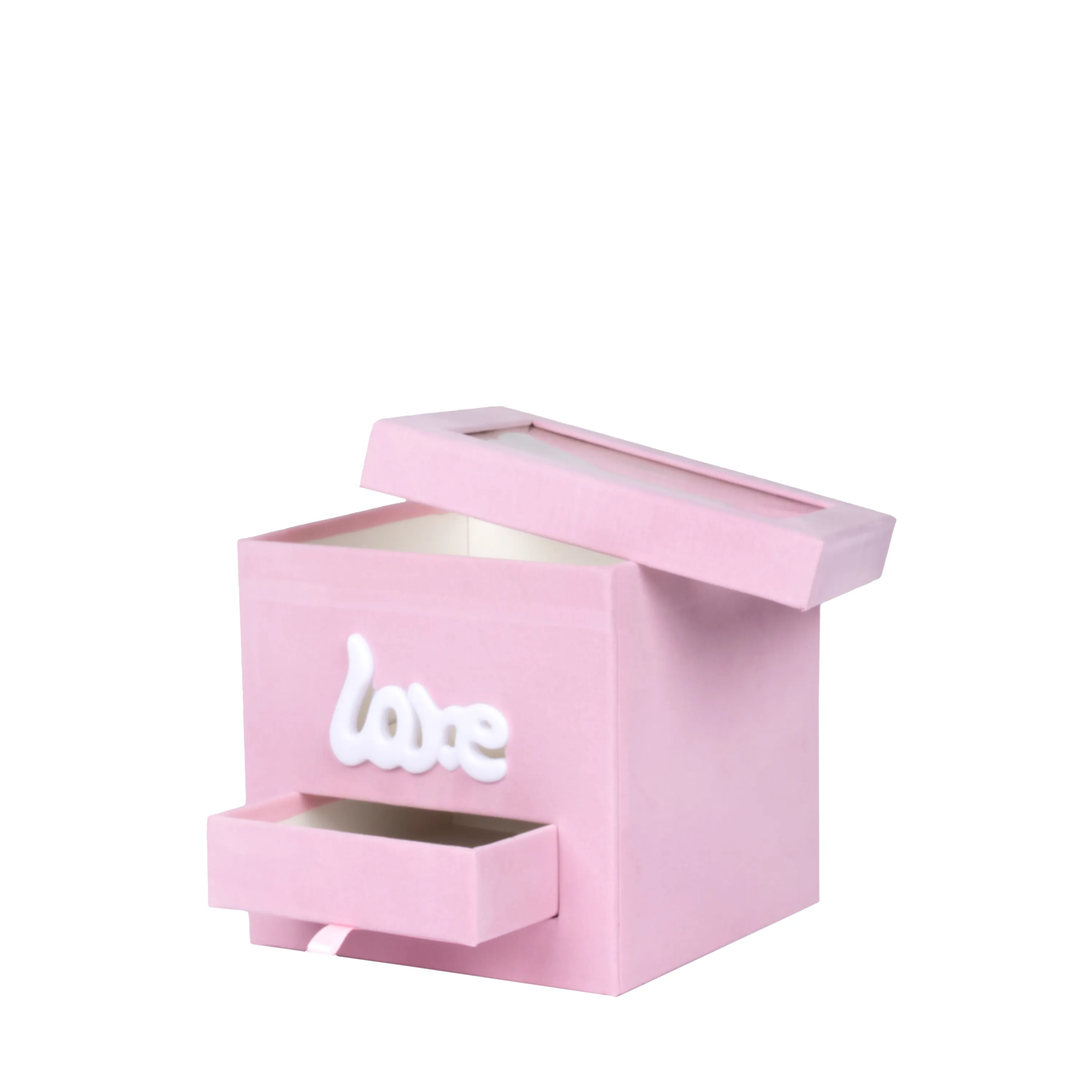 Flower box LOVE with transparent lead