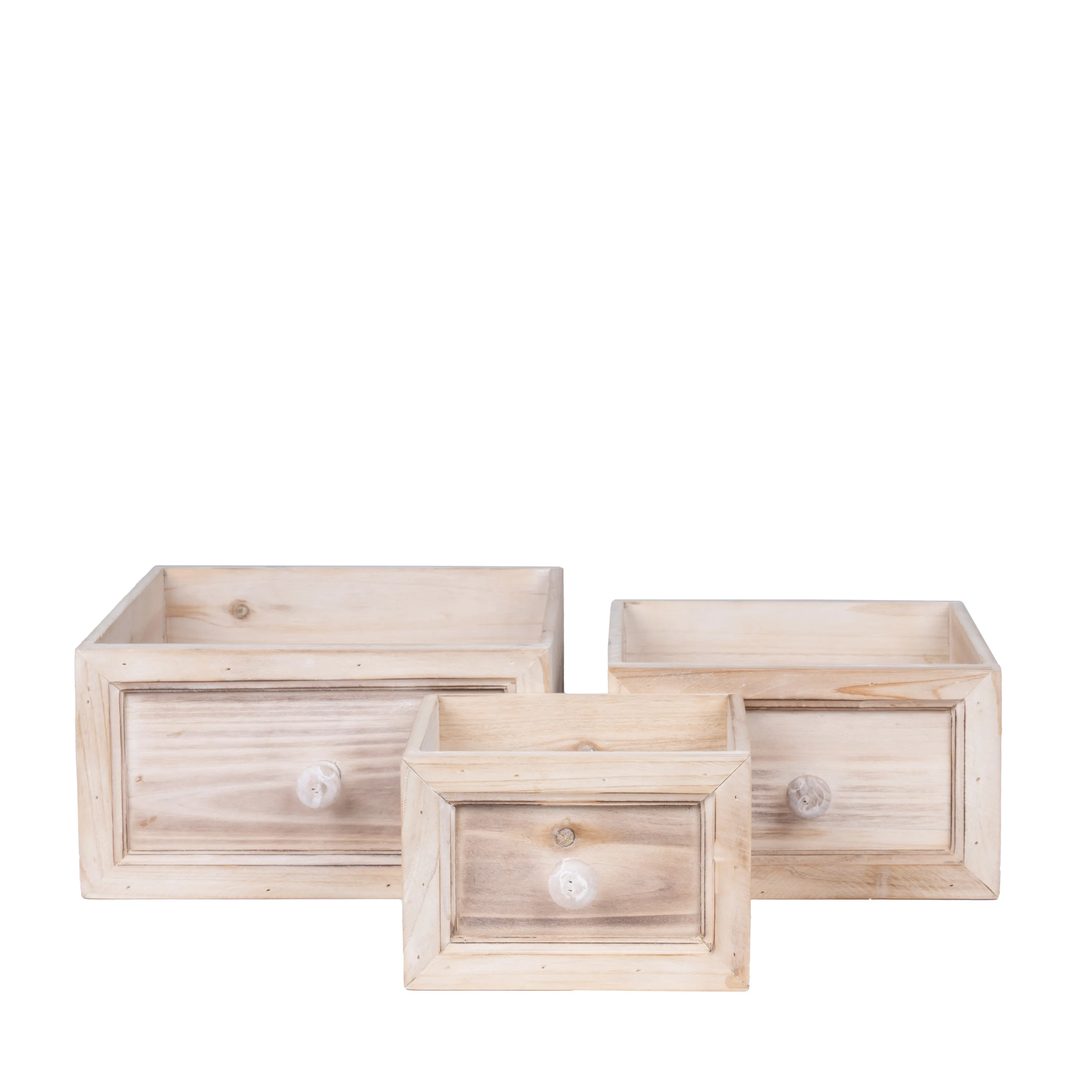 Wooden box 24x25xH13cm, 20x20xH12cm, 16x15xH11cm,3pcs