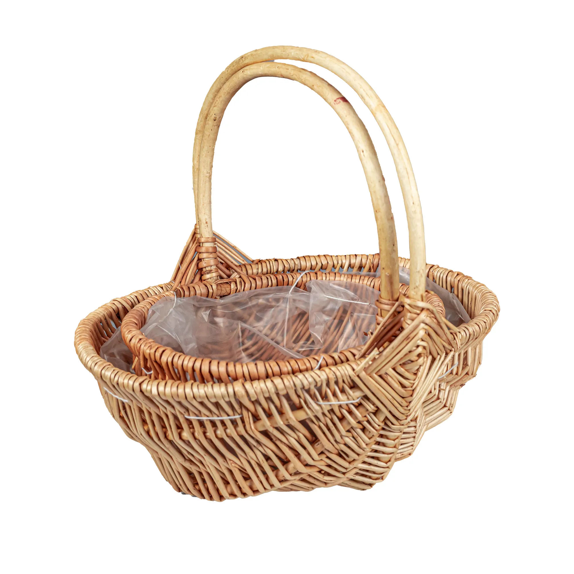 Willow baskets Easter,2pcs, 30cm x 22cm x H25cm, 25.5cmx16cmxH24cm