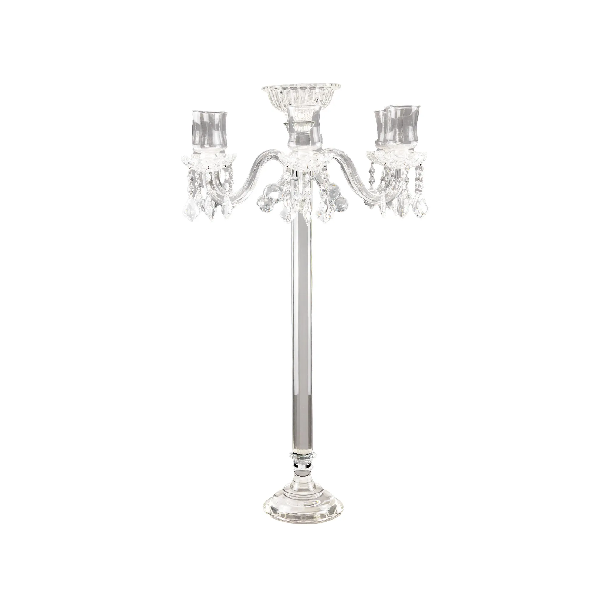 Сrystal сandleholder for 6 candles with vase