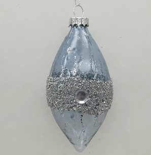 Glass Christmas decoration Olive shape