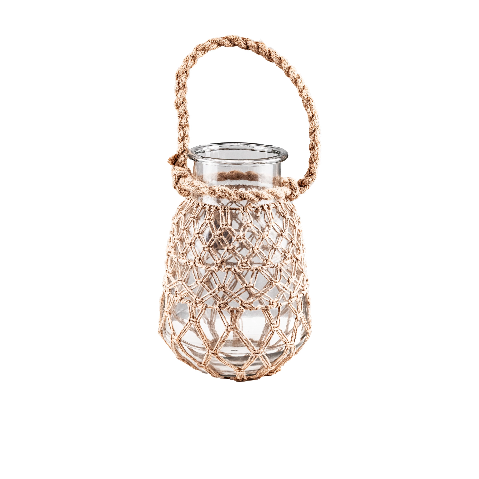 Glass vase Macrame | Wholesale flowers, plants and supplies Glass vase Macrame