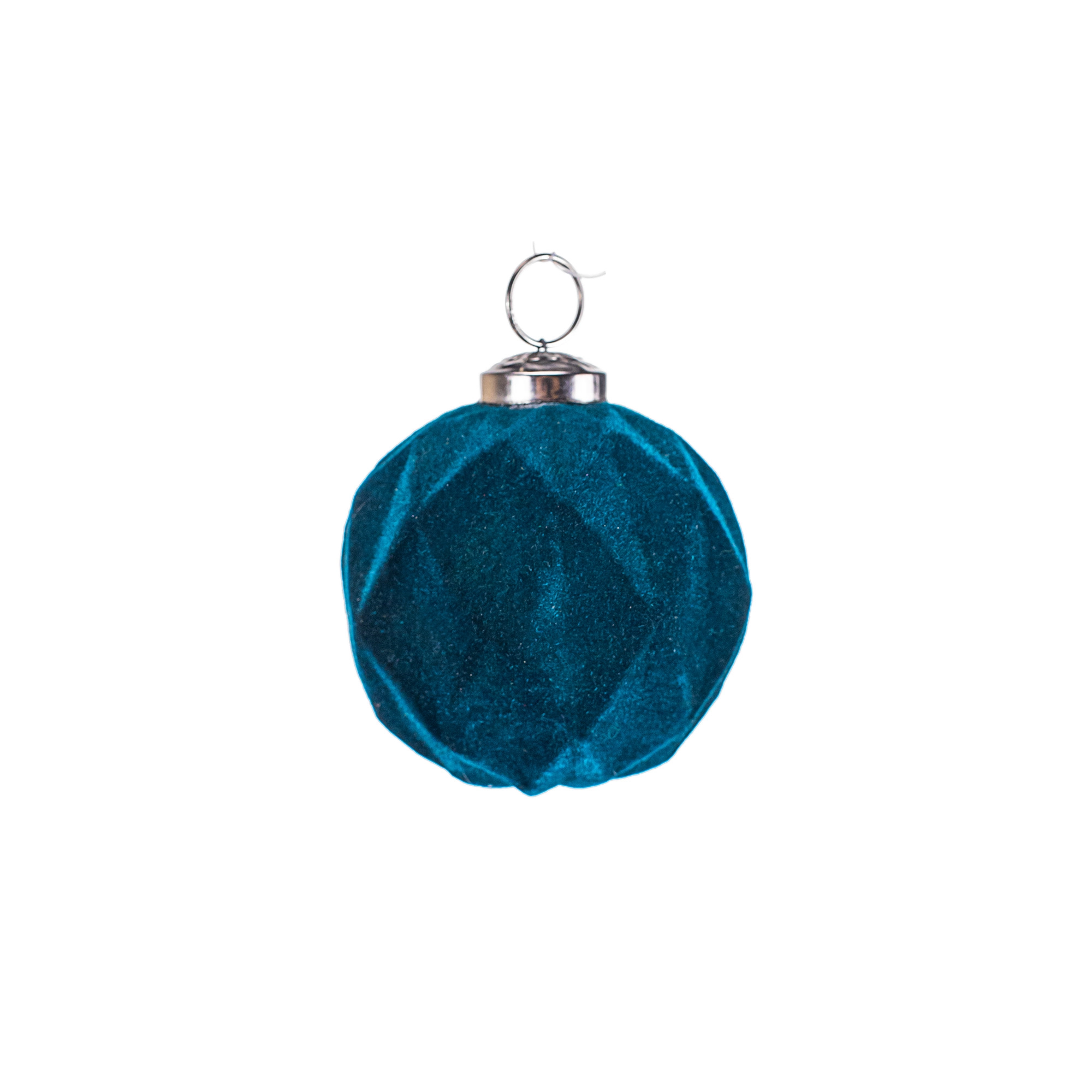 Glass christmas Ball with velvet coating, Blue | Wholesale flowers, plants and supplies Glass christmas Ball with velvet coating, Blue