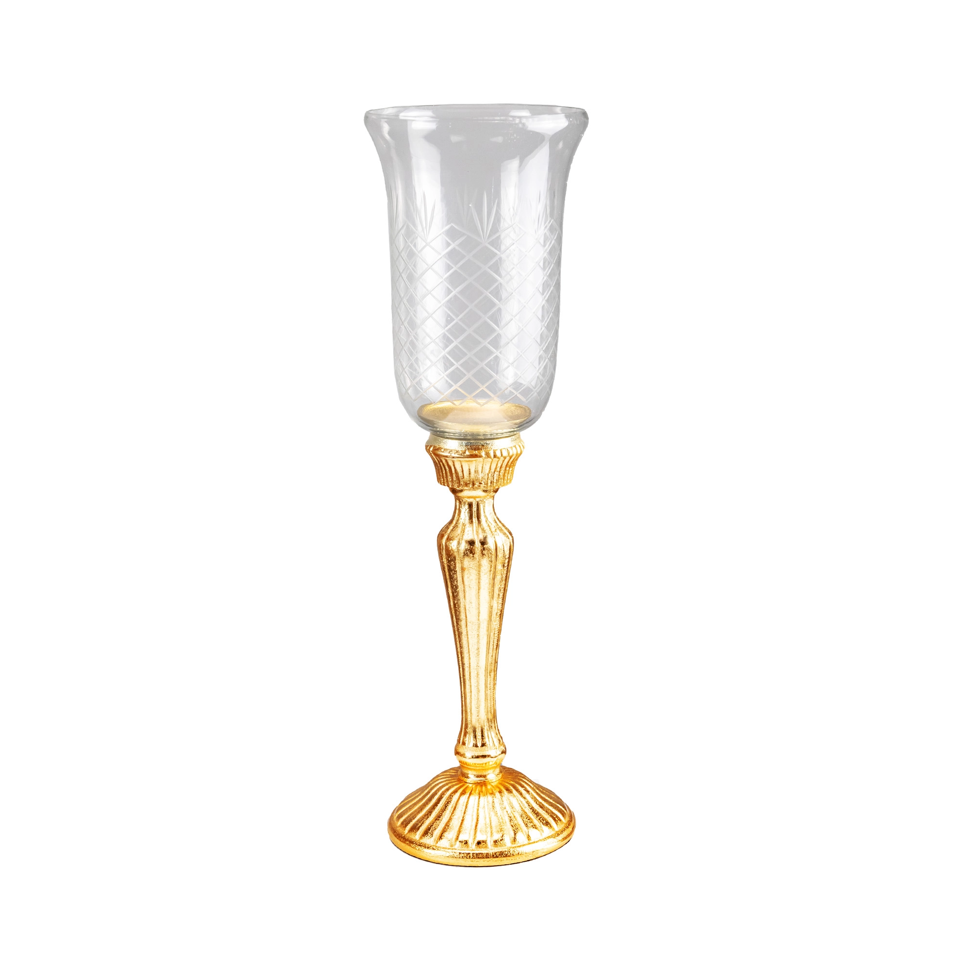 Metal and Glass Candleholder