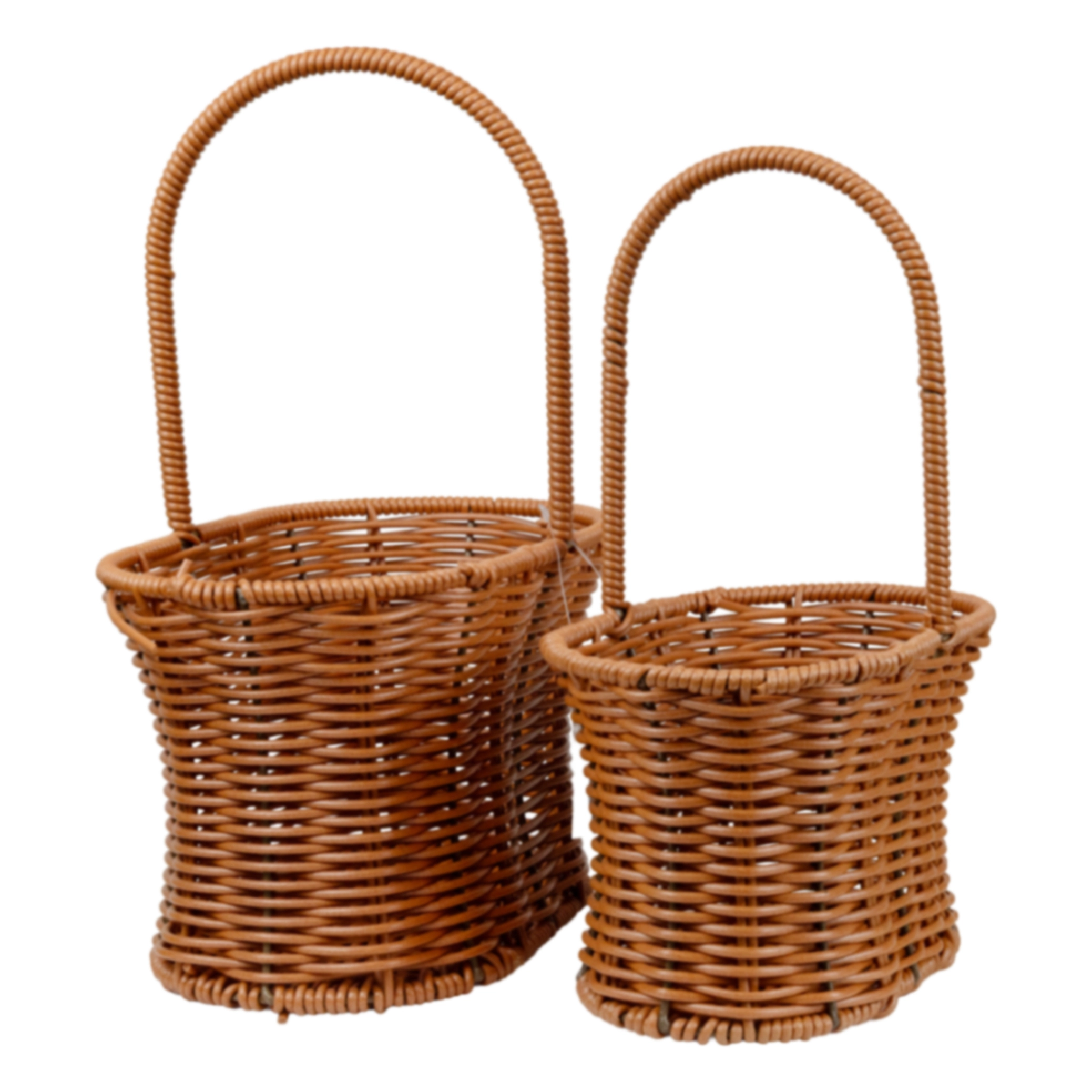 Polyrattan baskets 21x 14x H28 cm, 24x 17x H31 cm, 2 pcs