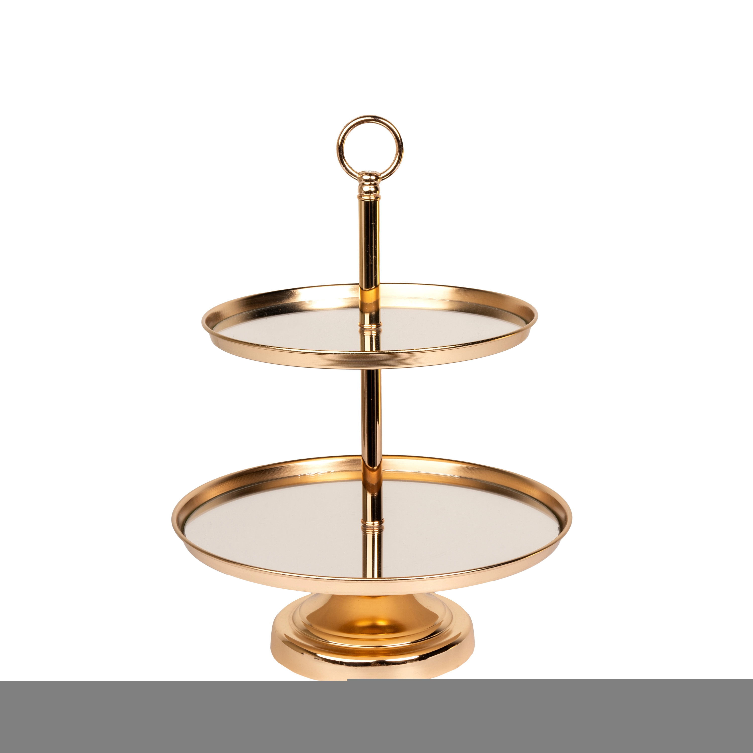 Metal tray with 2 mirror layers