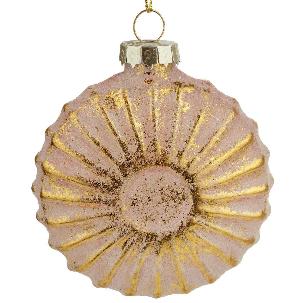 Glass christmas disk, Gold | Wholesale flowers, plants and supplies Glass christmas disk, Gold