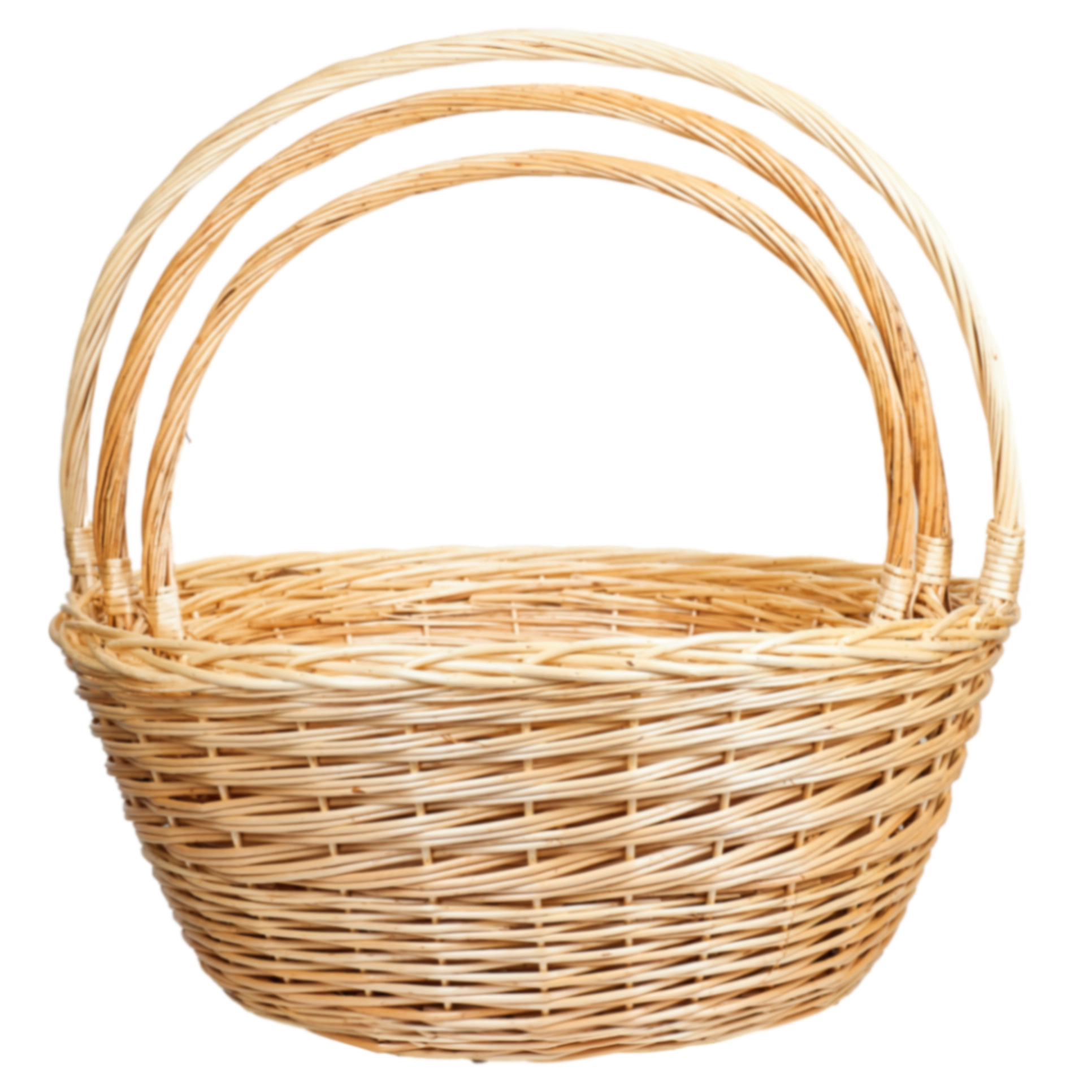 Willow baskets, 3pcs, D82xH35, D74xH30, D66xH25cm